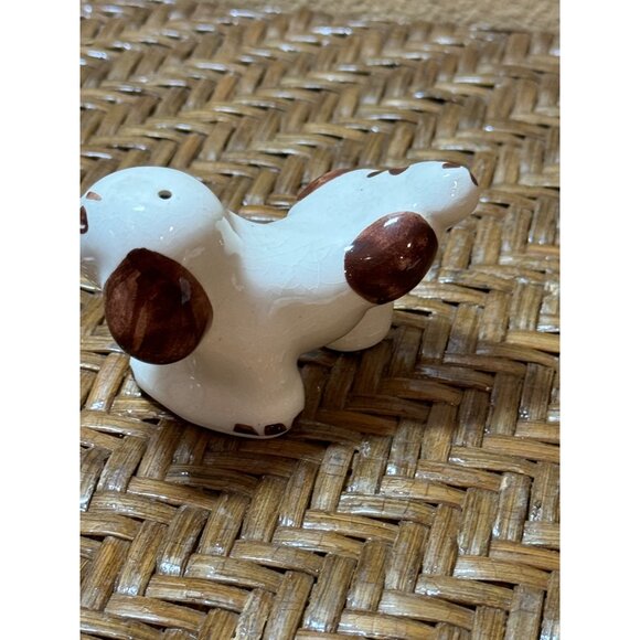 Vintage Ceramic Naughty Dog Figurine Floppy Ear With Brown Spots - Picture 5 of 9